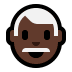 👨🏿‍🦳 man: dark skin tone, white hair display on Windows